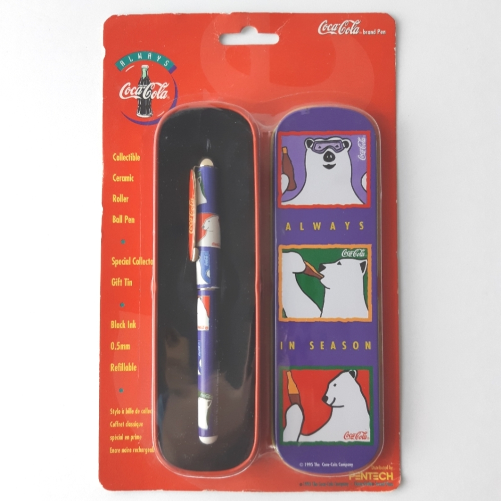Coca-Cola pen in collector's gift tin - Polar Bear